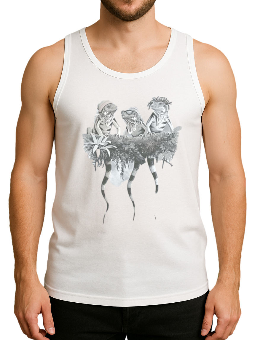 Solar Activated Tank Top for Men - UV Reactive Color Changing Shirt Sunlight - Picture 10 of 17
