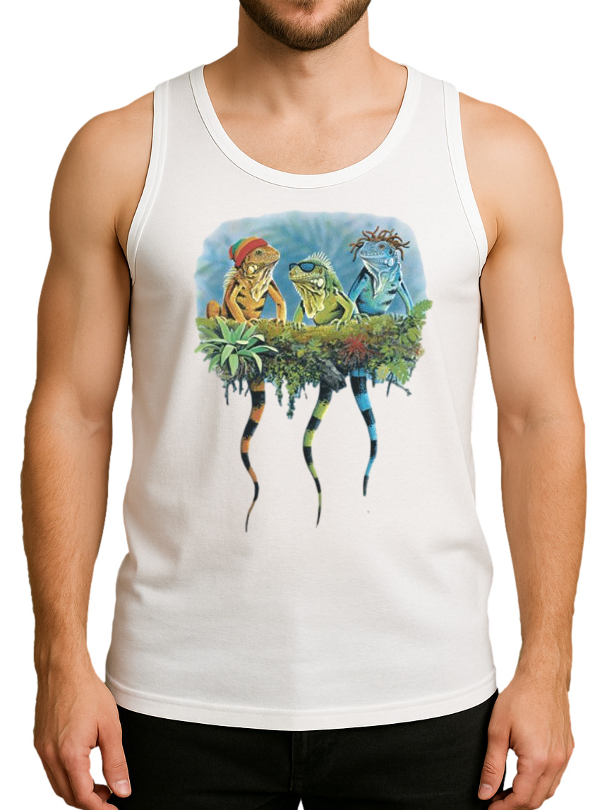 Solar Activated Tank Top for Men - UV Reactive Color Changing Shirt Sunlight - Picture 11 of 17