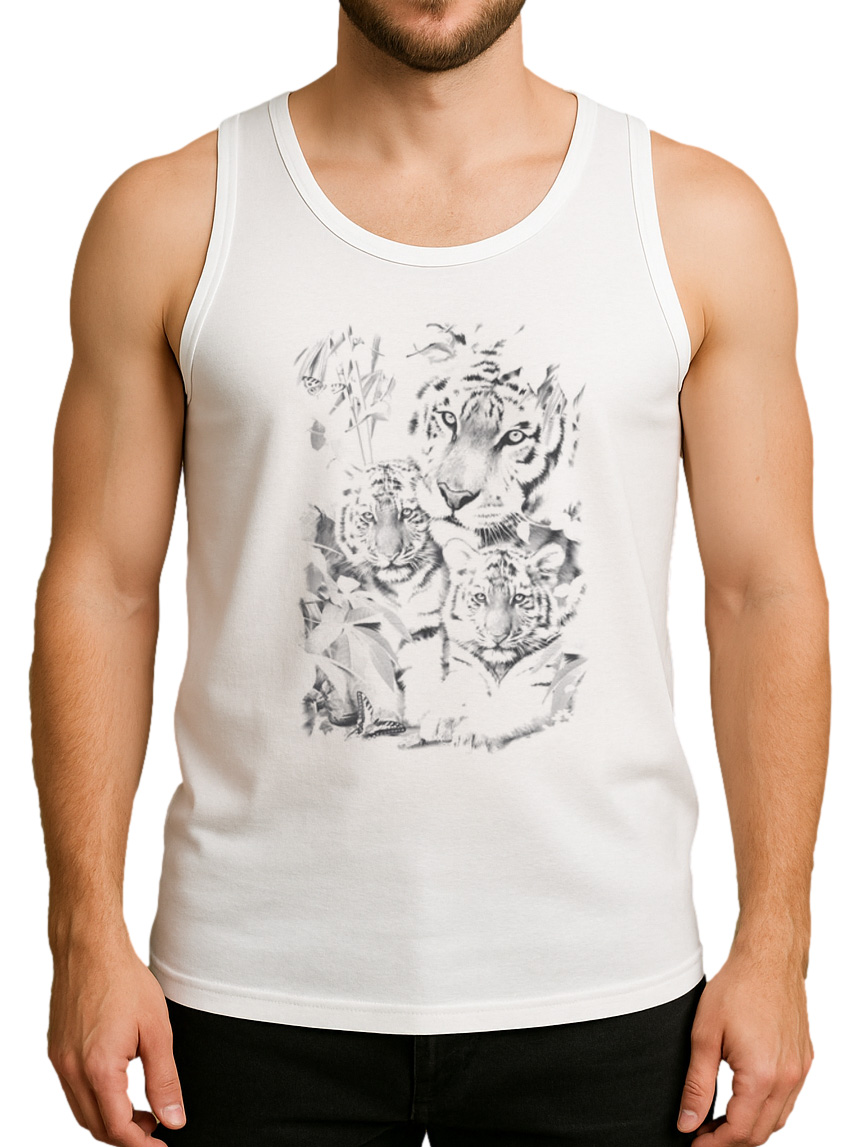 Solar Activated Tank Top for Men - UV Reactive Color Changing Shirt Sunlight - Picture 14 of 19